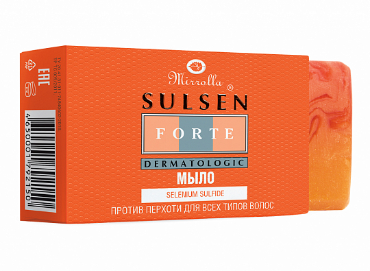 Гель-мыло твердое «Mirrolla Sulsen Forte»® - против перхоти
